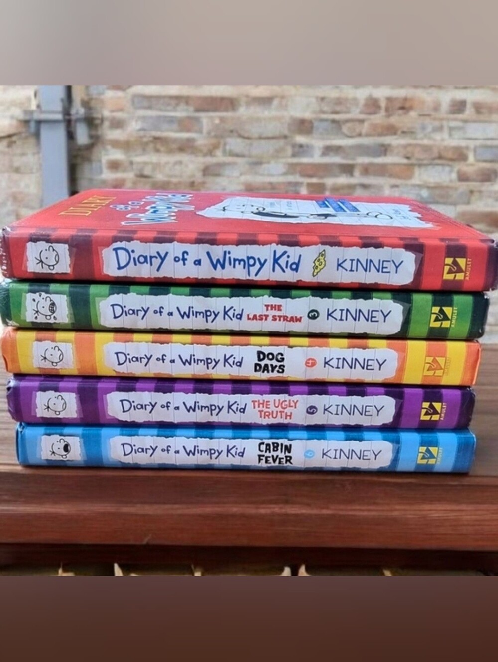 Diary of a Wimpy Kid Hardcover Book Set Of 5 By Jeff Kinney - Multicolor